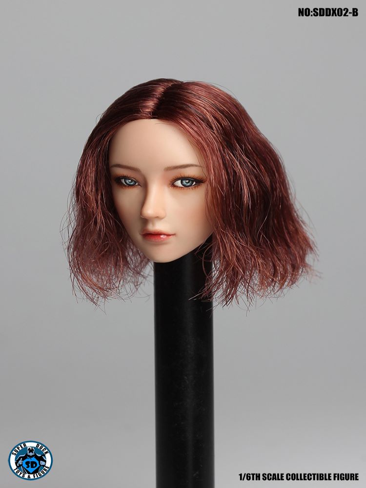 SUPER DUCK 1/6 SDDX02 girl head 1/6 Scale Female woman head sculpt With movable eyes for 12inch seamless body Figure