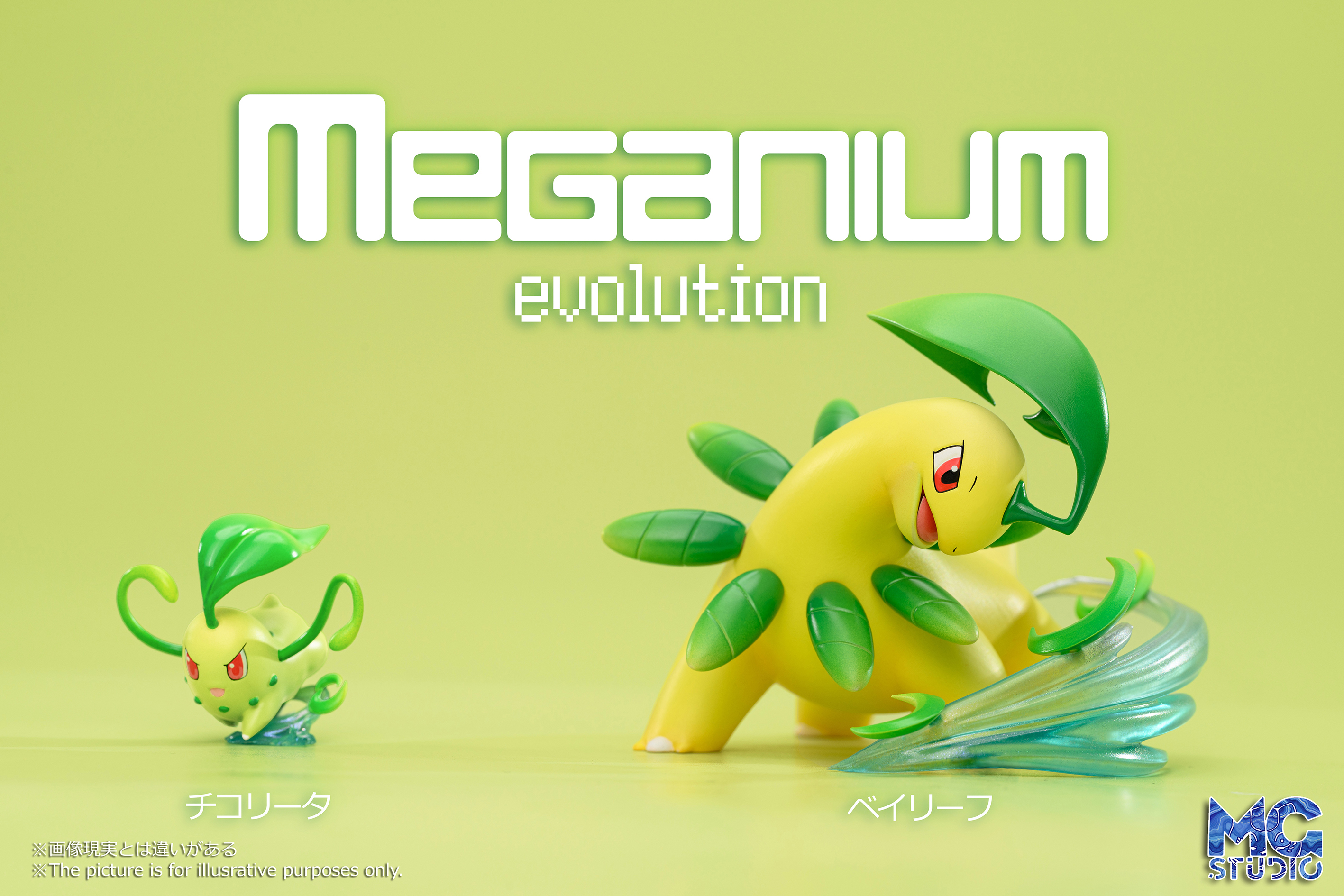 PRE-ORDER MG Studio - Pokemon World Zukan Evolutionary Combination Series Meganium Family 1/20 Scale Resin Statue(GK)