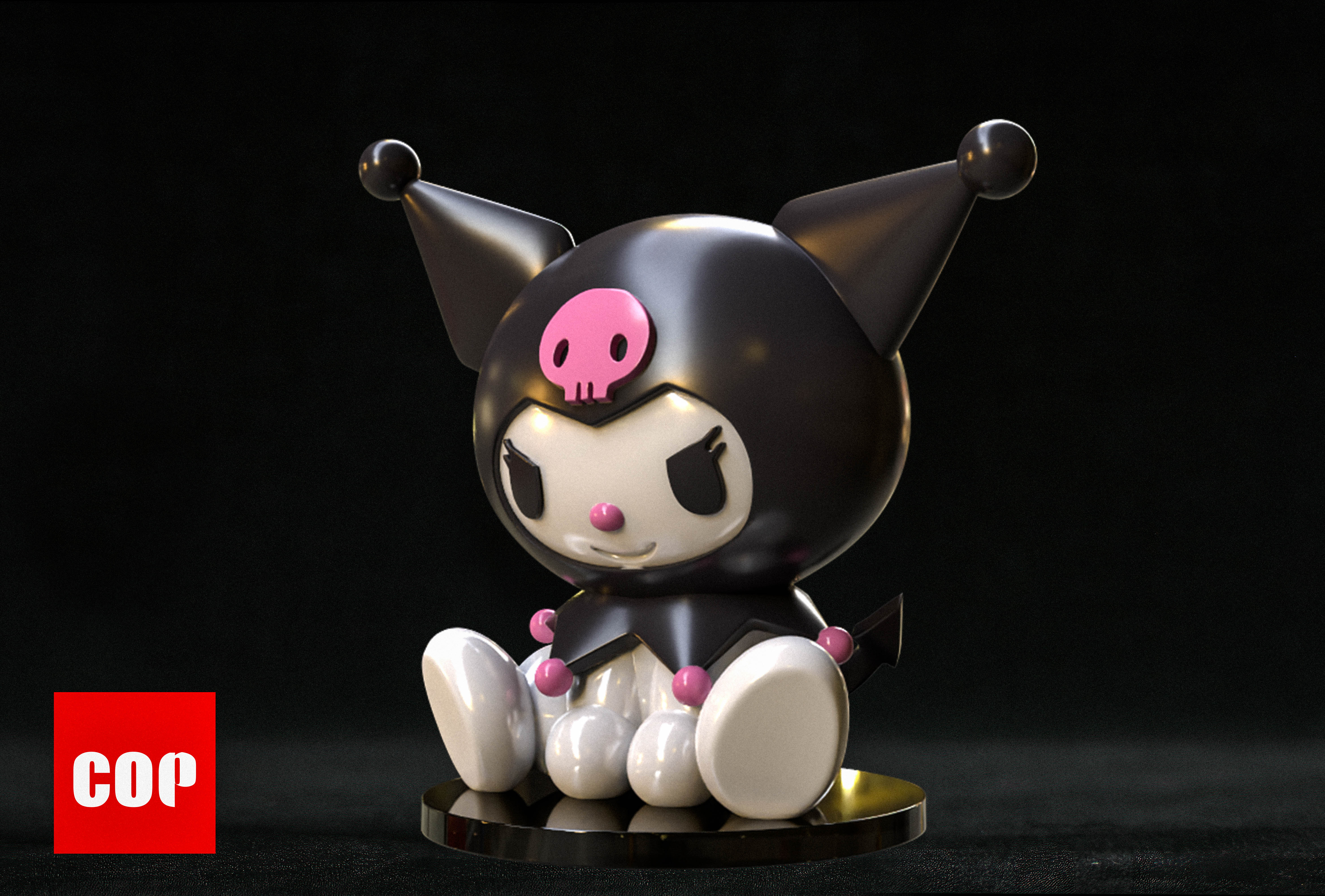 PRE-ORDER COP Studio - Hello Kitty - Small & Big Scale Sitting Kuromi – Resin Statue(GK)