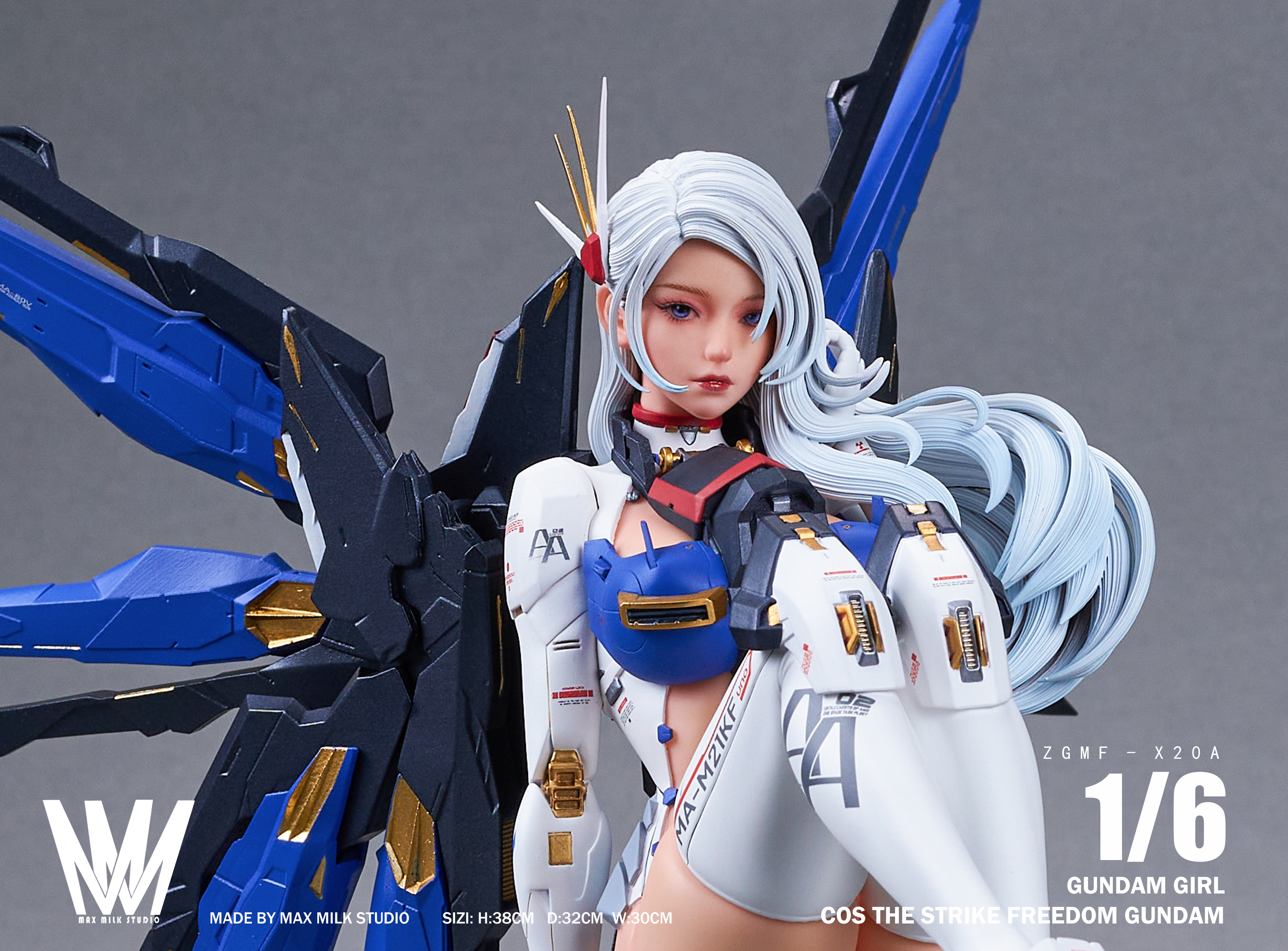 PRE-ORDER MMS Studios Mobile Suit Gundam SEED Gundam Girl Cosplay ZGMF-X20A Strike Freedom Gundam 1/6 Statue (GK)