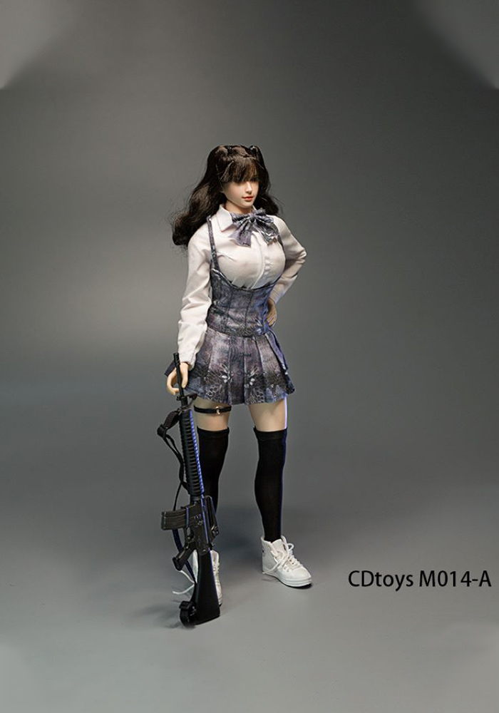 CDtoys M014 1/6 Female Soldier Tactical JK Python Uniform Skirt Pleated Skirt Armed Girl Suit
