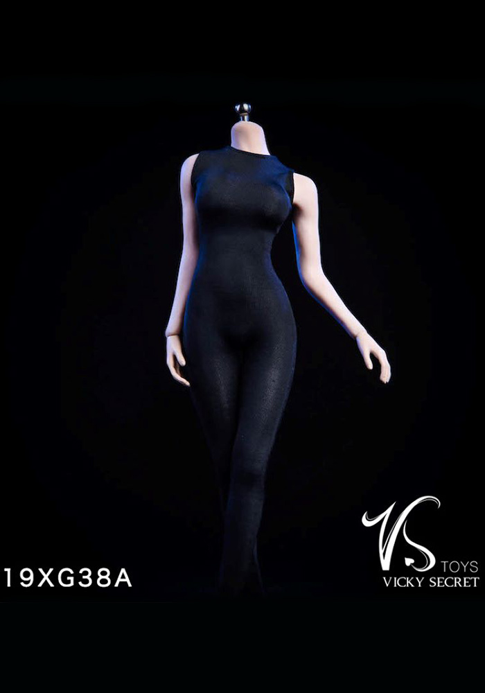 1/6 sexy girl figure clothing VSTOYS 19XG38 Tights Black White Bodysuit Clothing F 12 Female TBLeague large bust Seamless Body
