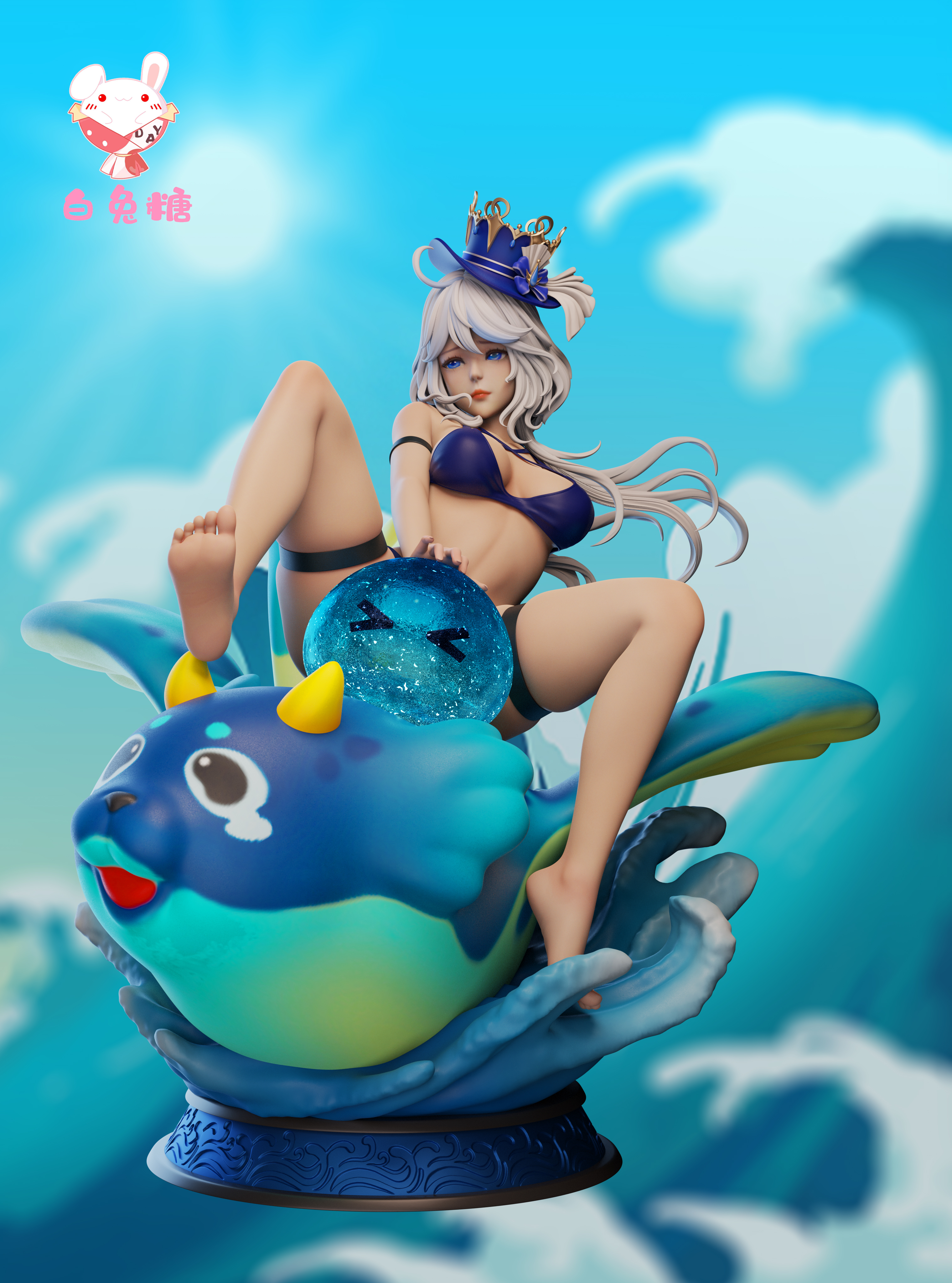 PRE-ORDER BaiTuTang Studio - Genshin Impact - Furina/ Focalors 1/6 Scale Resin StatueGK) (Adult 18+)