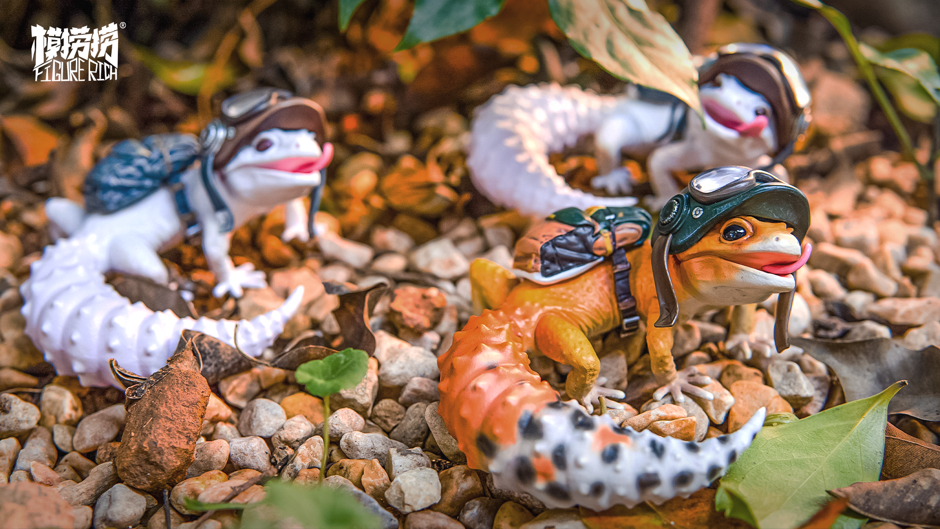 In-stock FIGURERICH-GECKO DAYDREAM SERIES – BANA'S Flight Dream Leopard Gecko 1:1 Scale Designer Figure