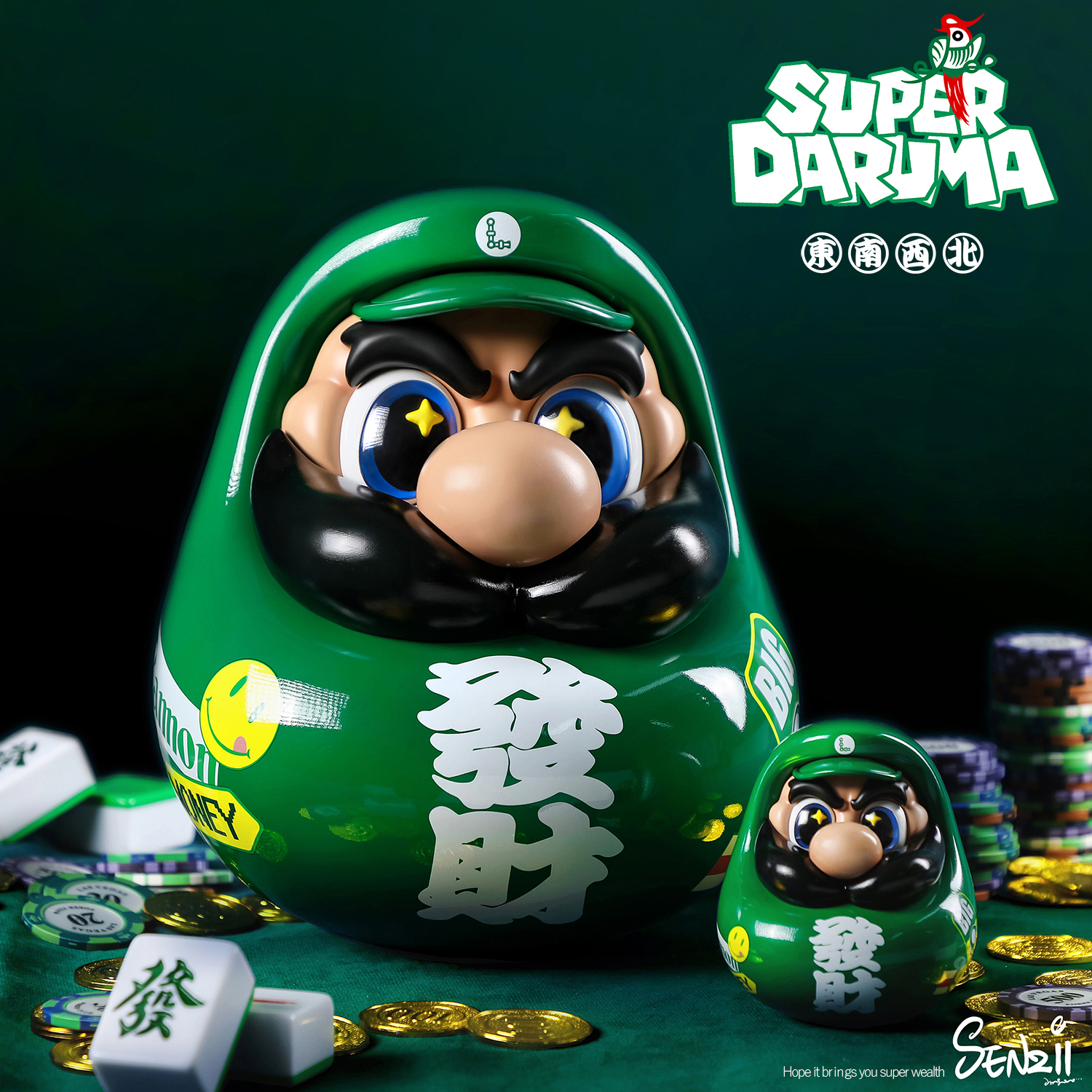 PRE-ORDER SENZII x SuperDaruma Studio Super Mario Get Rich Daruma Statue(GK)