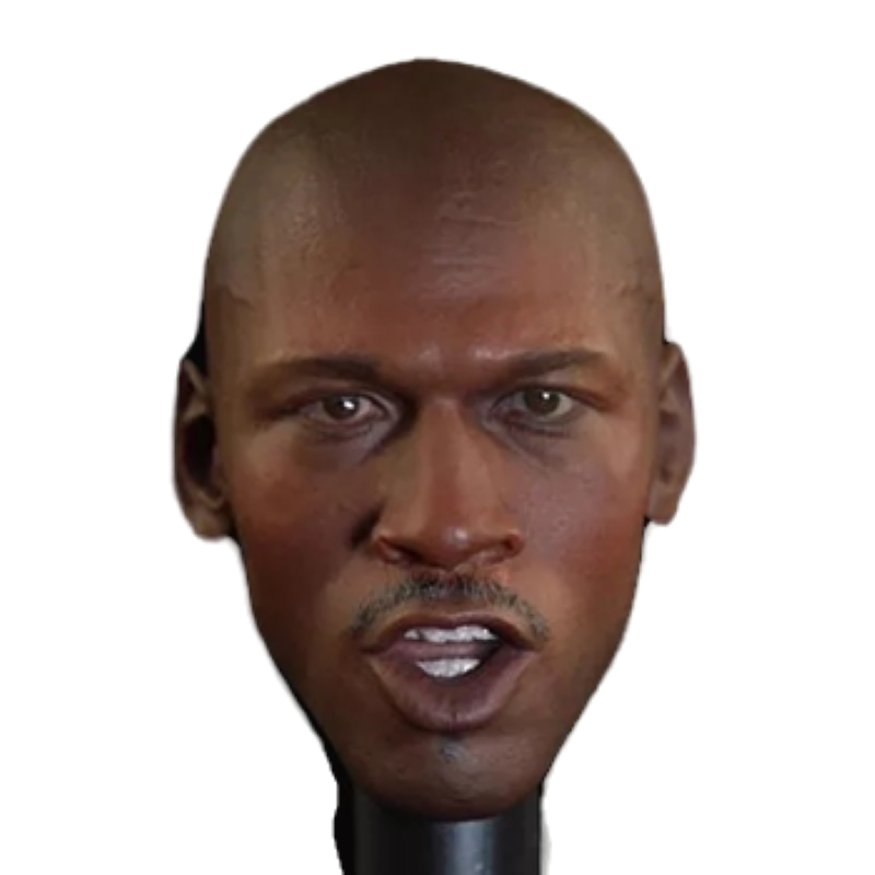 SO-TOYS SO-06 1/6 Black Men Basketball Star Head Carvings Open Mouth Head Sculpt for 12inch Action Figure