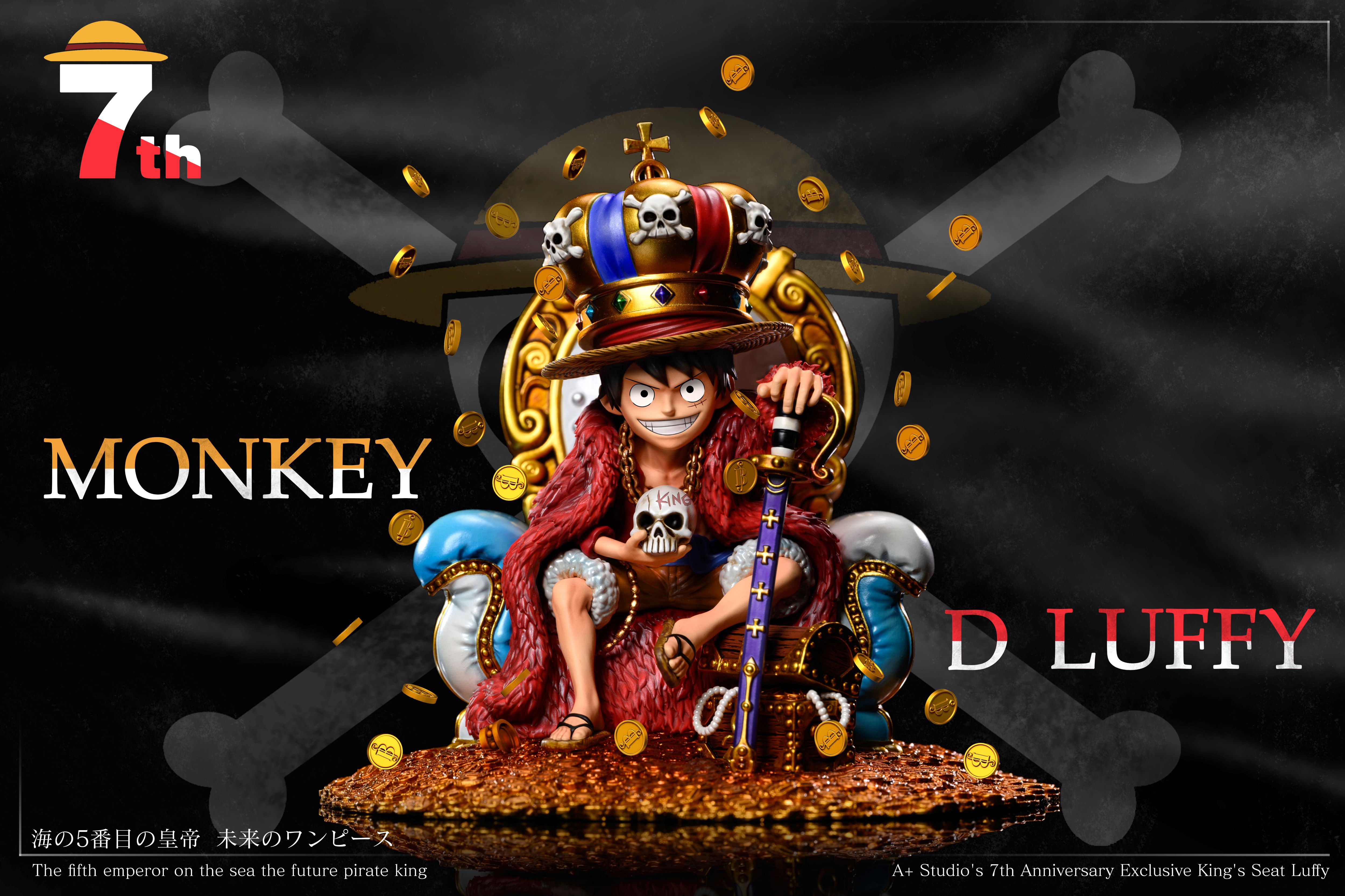 PRE-ORDER A+ Studio - One Piece 7th Anniversary Commemorative Edition Throne Luffy Statue(GK)