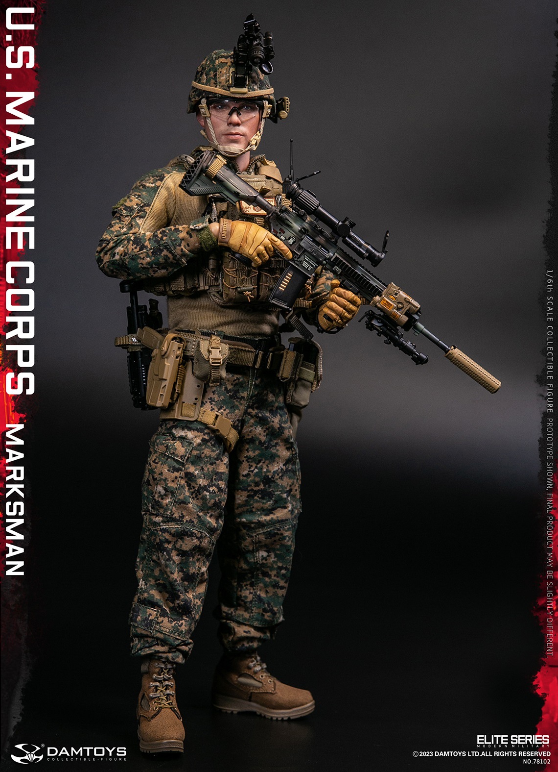 PRE-ORDER DAMTOYS - U.S. Marine Corps Marksman (78102) 1/6 Action Figure