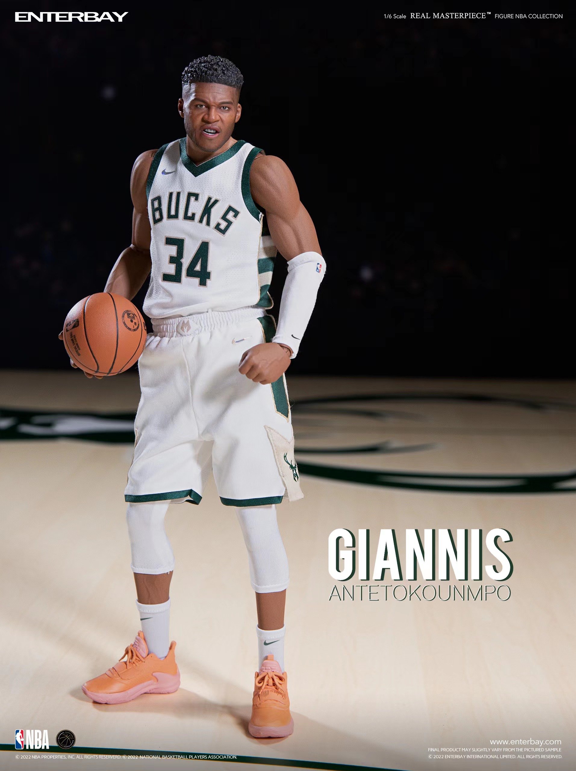 PRE-ORDER ENTERBAY Studio Real Masterpiece NBA Giannis Antetokounmpo 1/6 Action Figure