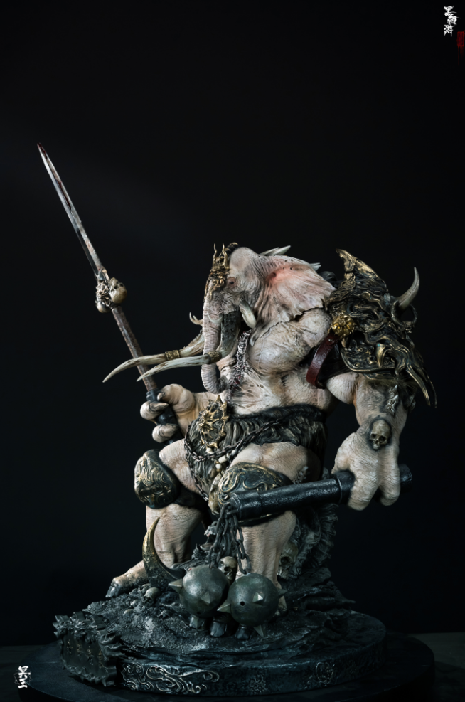 PRE-ORDER MingWang Studio - The Journey to the West - Green Hair Lion Yellow Teeth Old Elephant & Golden Wings Roc Statue(GK)