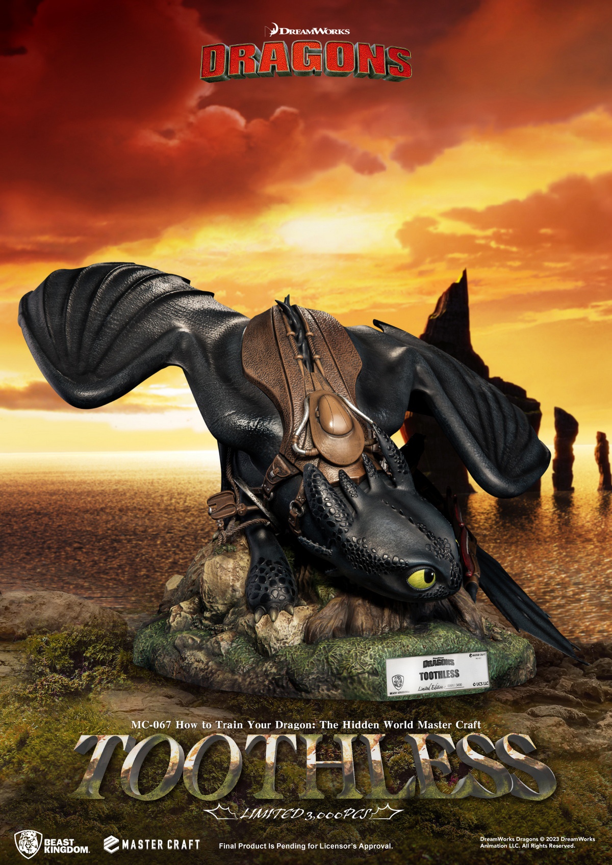 PRE-ORDER Beast Kingdom Dream Works Dragons Toothless (MC-067) Statue(GK)