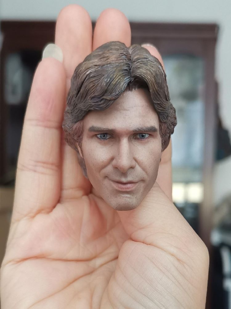 1/6 Scale Hans Solo Head Carving Man Soldier PVC Head Sculpt Fit 12'' Action Figure