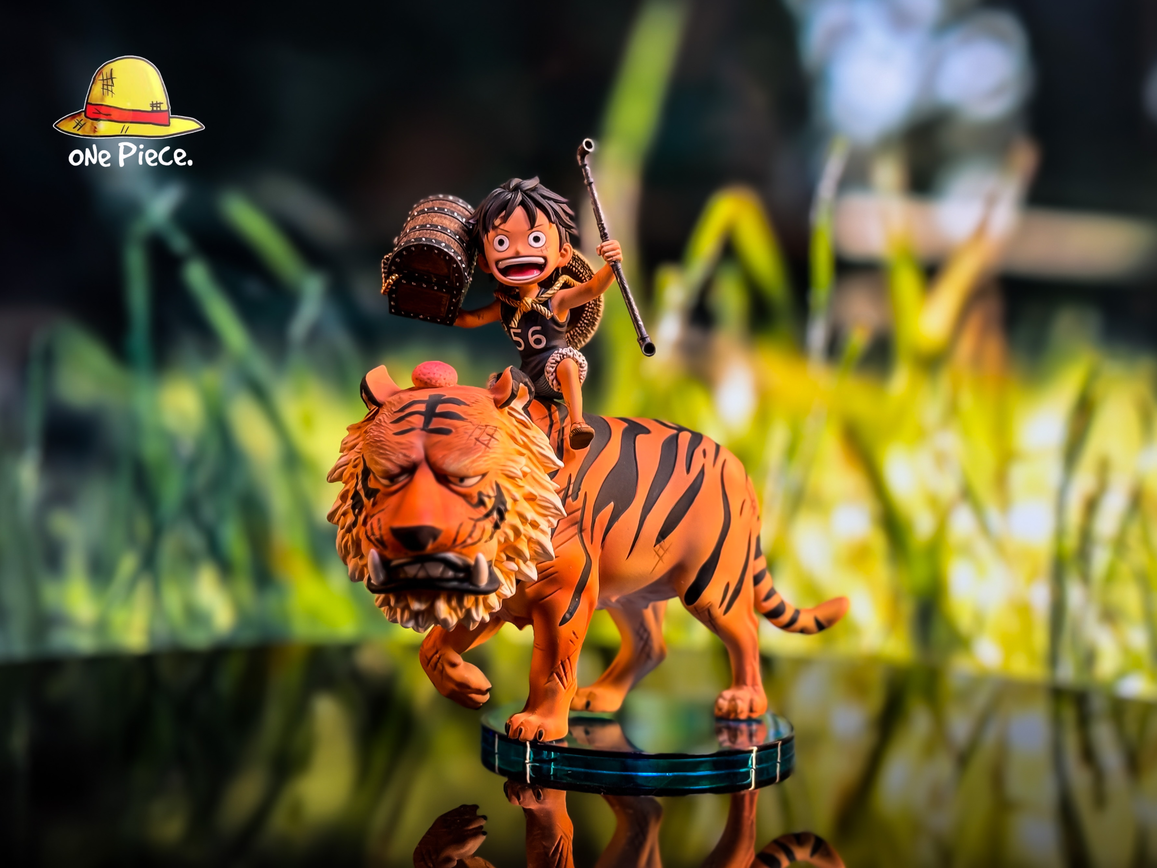 PRE-ORDER One Piece Studio - One Piece Luffy's Friends #6 Riding Tiger & Luffy WCF Statue(GK)