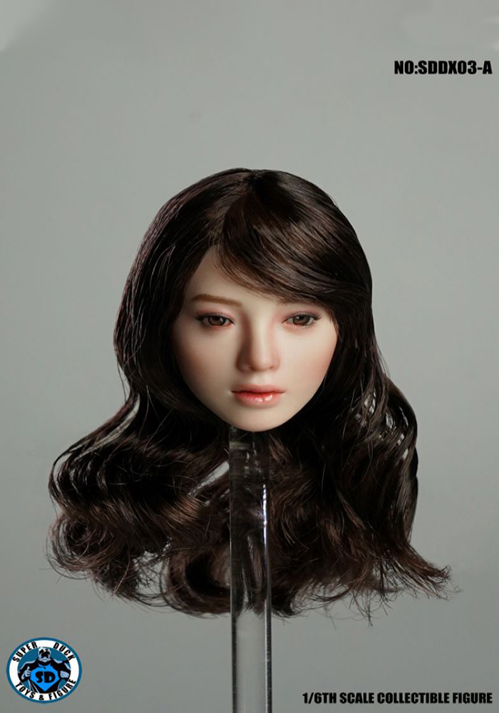 SUPER DUCK SDDX03 1/6 Asian Eye Moving Female Soldier's Head Sculpture