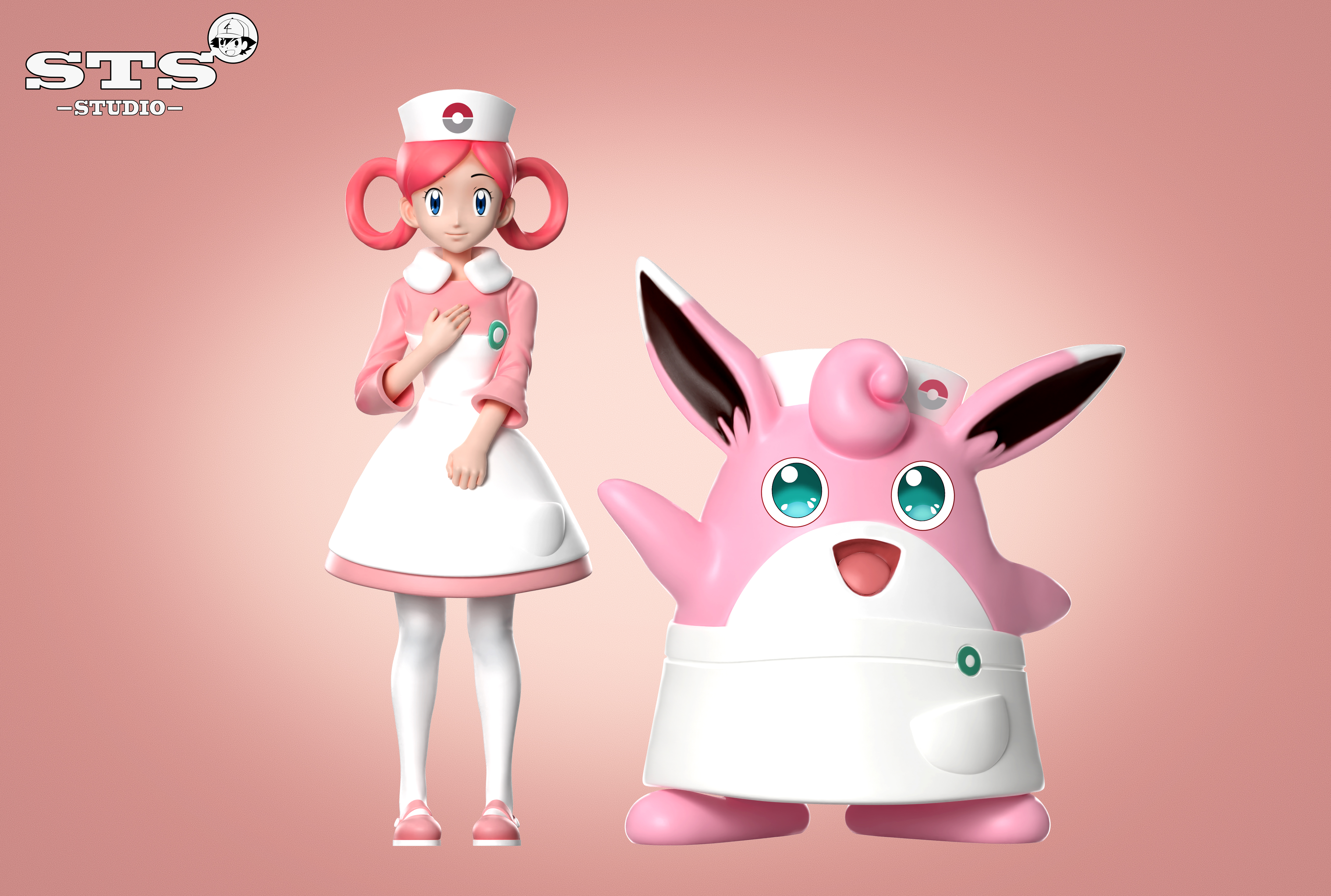 PRE-ORDER STS Studio - Pokémon Nurse Joy & Wigglytuff 1/8 & 1/20 Statue(GK)
