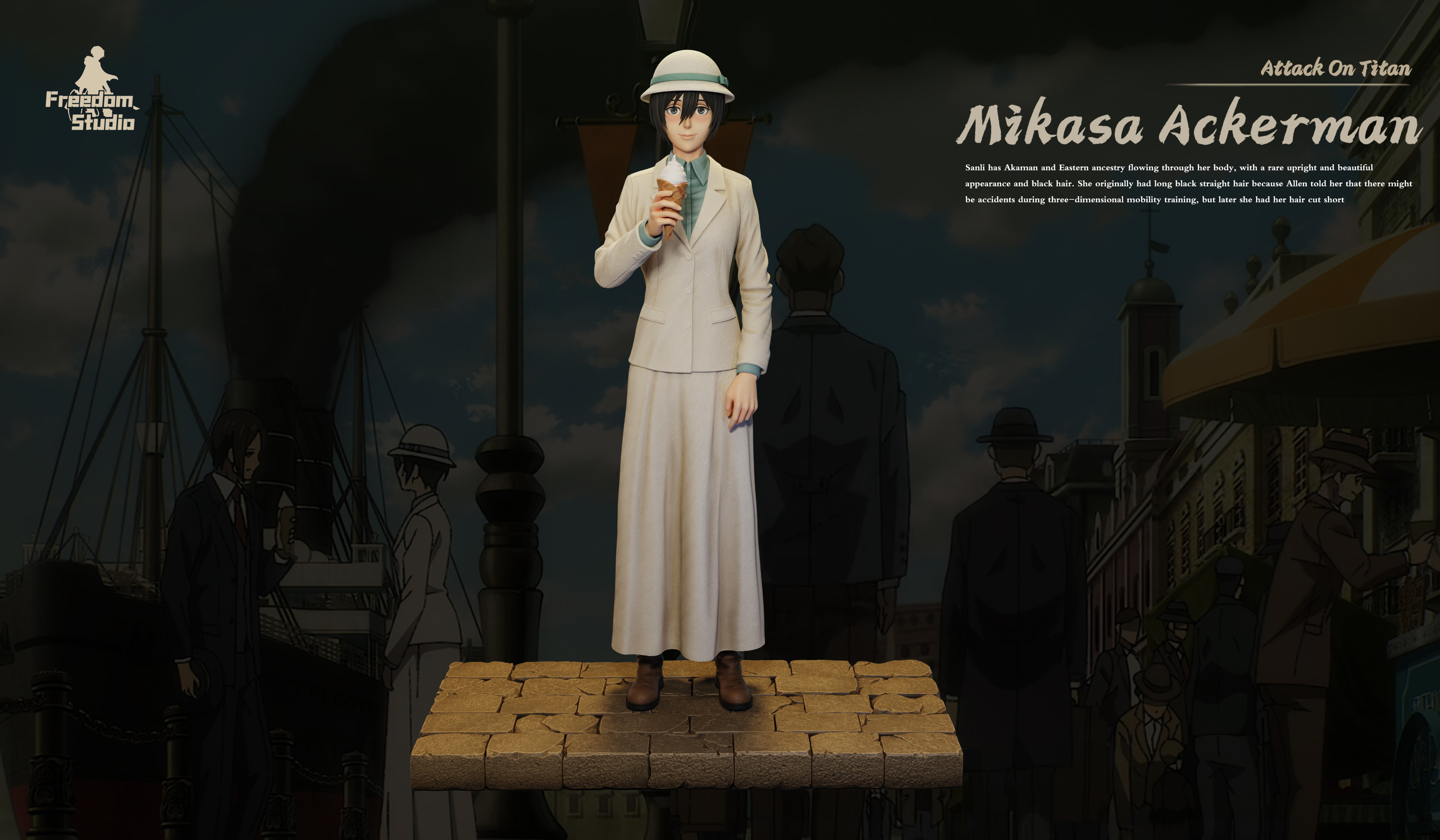 PRE-ORDER Freedom Studio - Attack on Titan Suit Ackerman Mikasa Statue(GK)