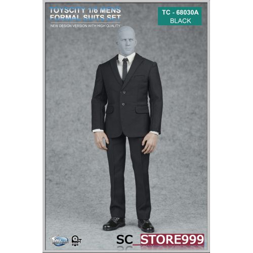 TOYSCITY 68030 1/6 Scale 3 Colors Soldier Mens Formal Suits Set & Shoes Fit 12: Male Action Figure Accessory In Stock