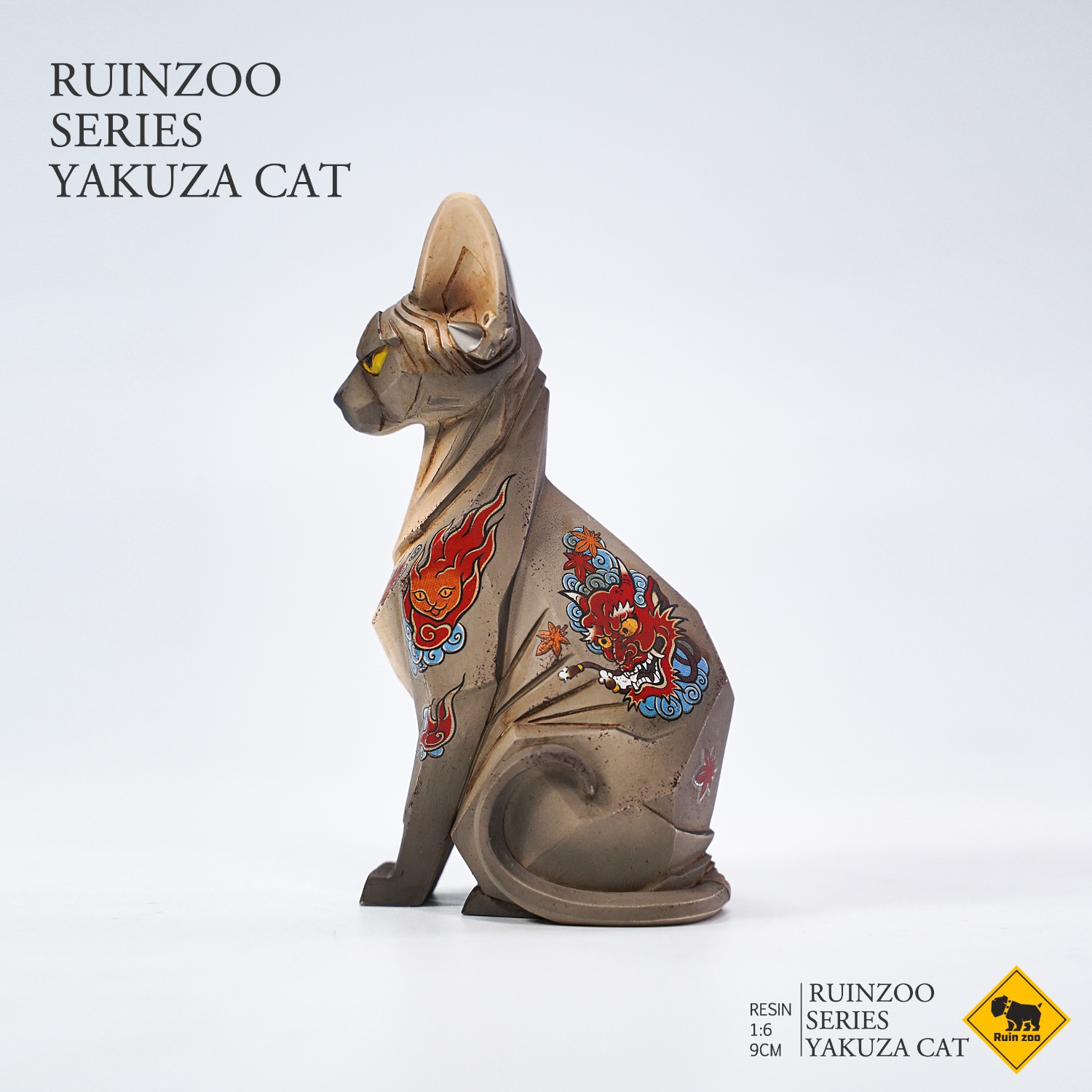 PRE-ORDER RZTOYS Ruins Zoo Series YAKUZA CAT (RZ2003A/B/C) Animal Statue(GK)