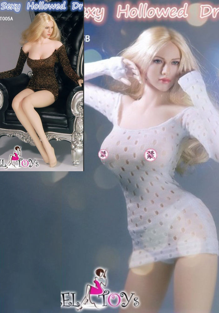 FeelToys FT005 1/6 Female soldier sexy one shoulder hollowed half perspective dress