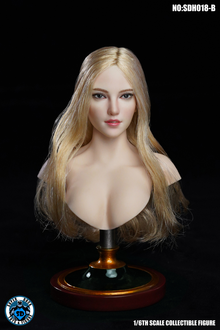 SUPER DUCK SDH018 1/6 Female soldier's head sculpture Suitable for whitening skin plain body