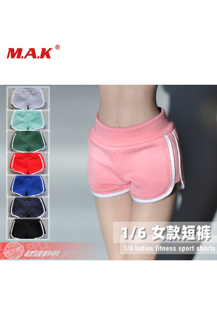 1/6 soldier sports shorts yoga pants plastic body knitted model accessories clothes fit12 inch female figure body