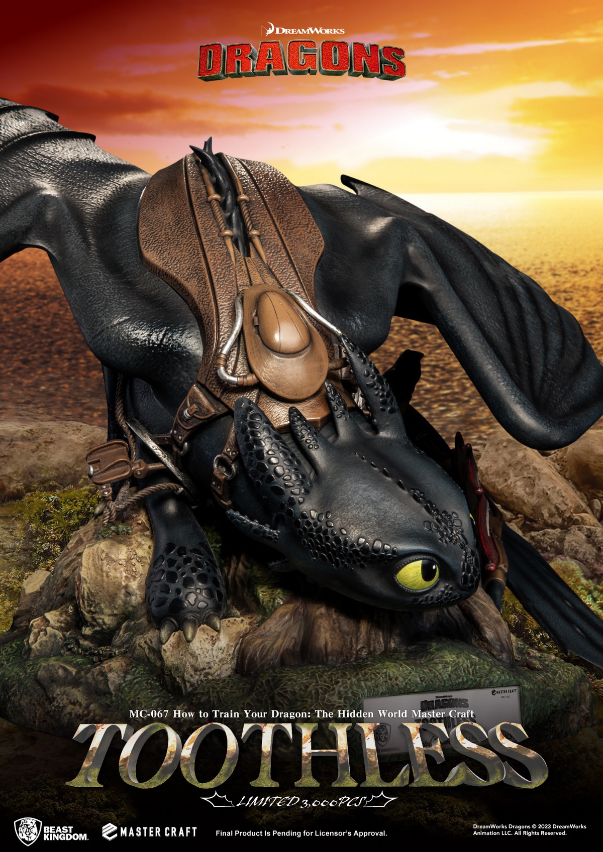 PRE-ORDER Beast Kingdom Dream Works Dragons Toothless (MC-067) Statue(GK)