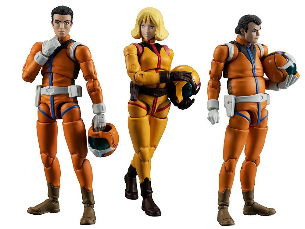 Mobile Suit Gundam G.M.G. Earth Federation Force 04. 05. 06 Sayla Mass Set of 3 Figures (With Bonus) MegaHouse