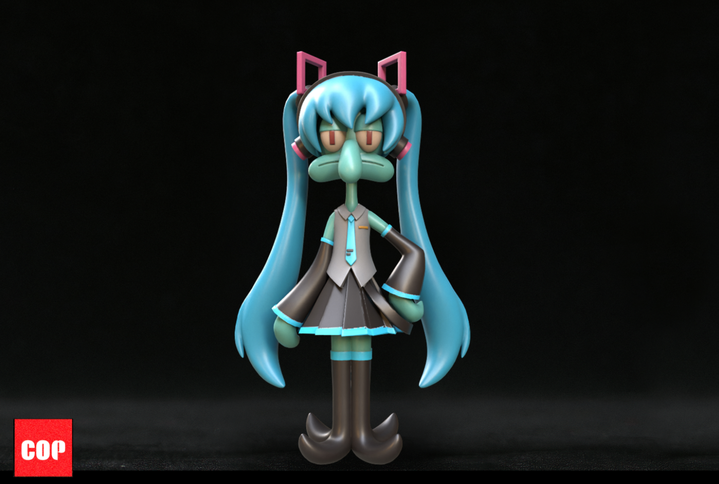 PRE-ORDER COR Studio - SpongeBob SquarePants Squidward Tentacles Miku Statue(GK)
