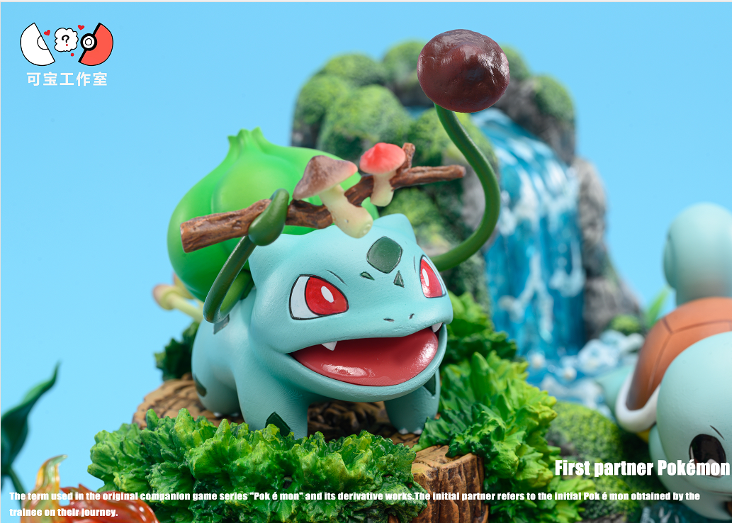 PRE-ORDER KeBao Studio Pokémon Summer BBQ First Partner Charmande & Squirtle & Bulbasaur Statue(GK)