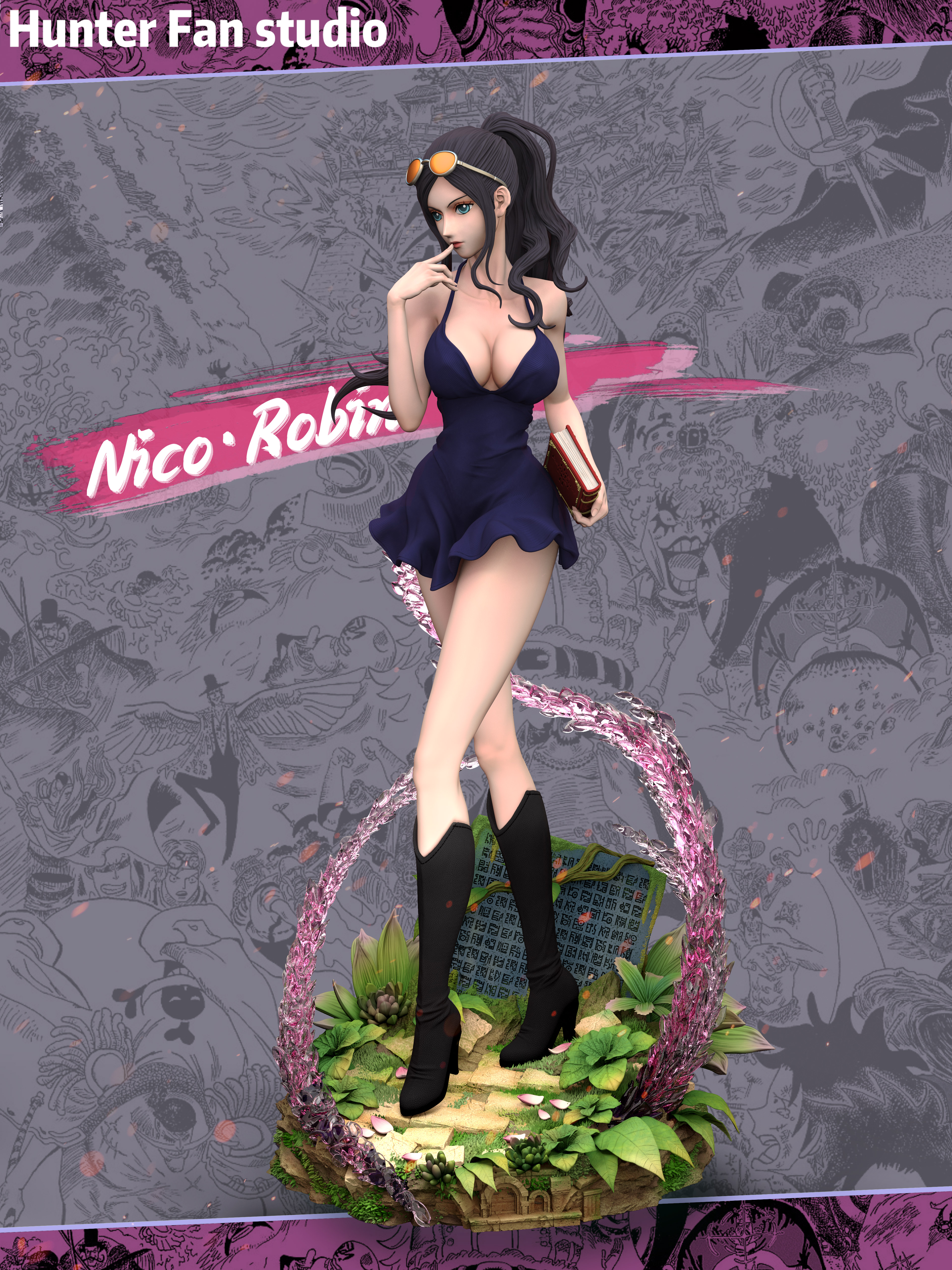 PRE-ORDER Hunter Fan studio One Piece Nico Robin 1/6 & / 1/4 Scale Statue(GK) (Adult 18+)