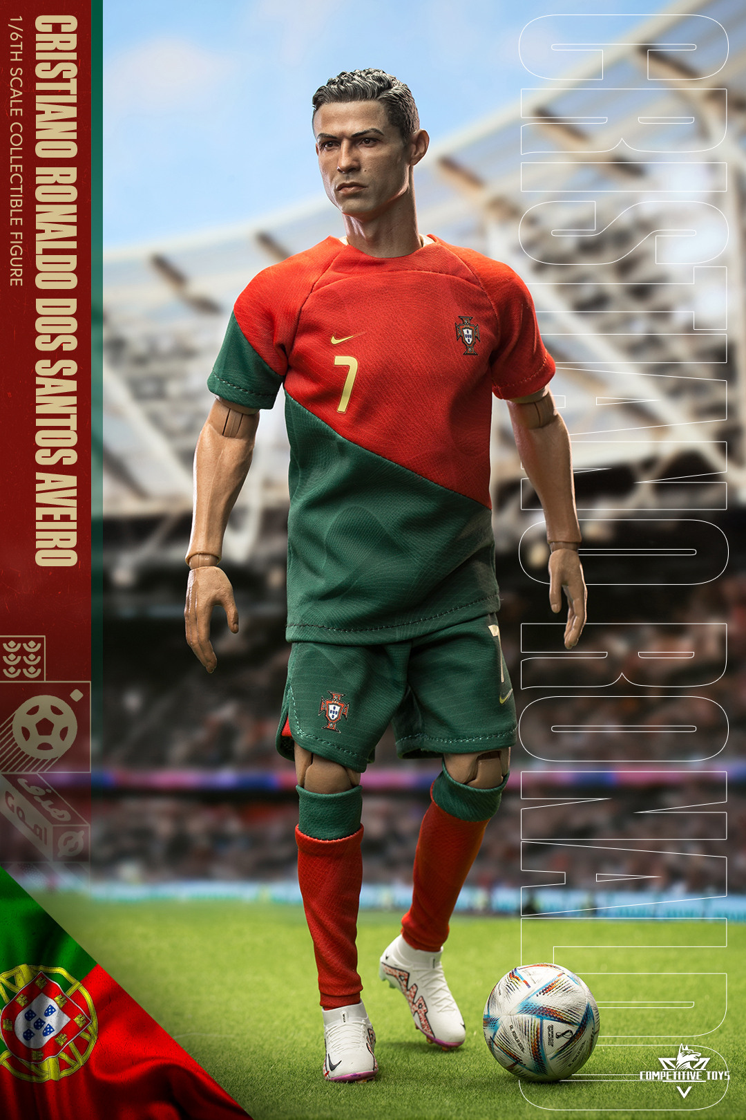 Pre-order Competitive Toys Com002 1/6 Action Figure 2022 World Cup Cristiano Ronaldo