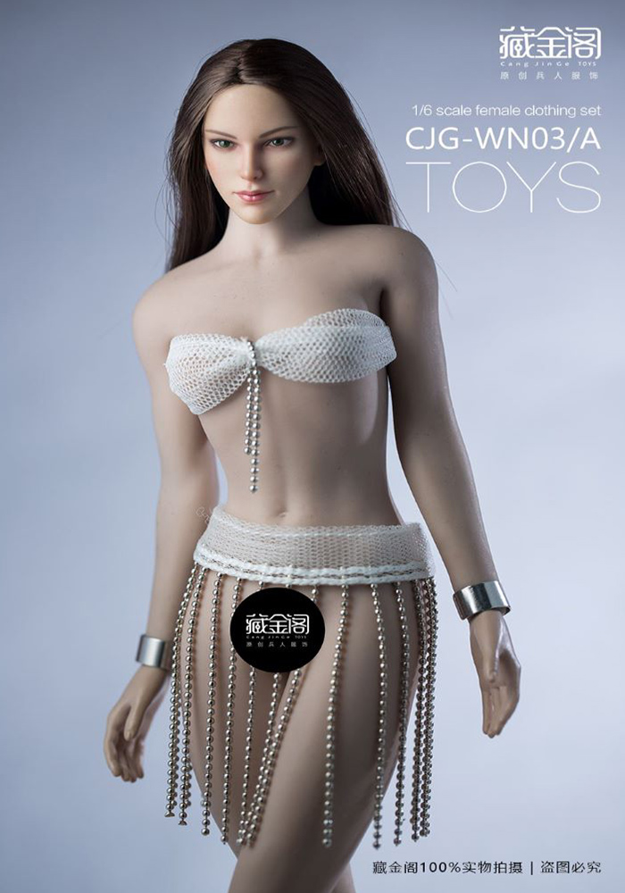 CJG-WN03 1/6 Female Clothing Set Sexy Tassel Skirt Bikini suit for 12inch Female Action Figure