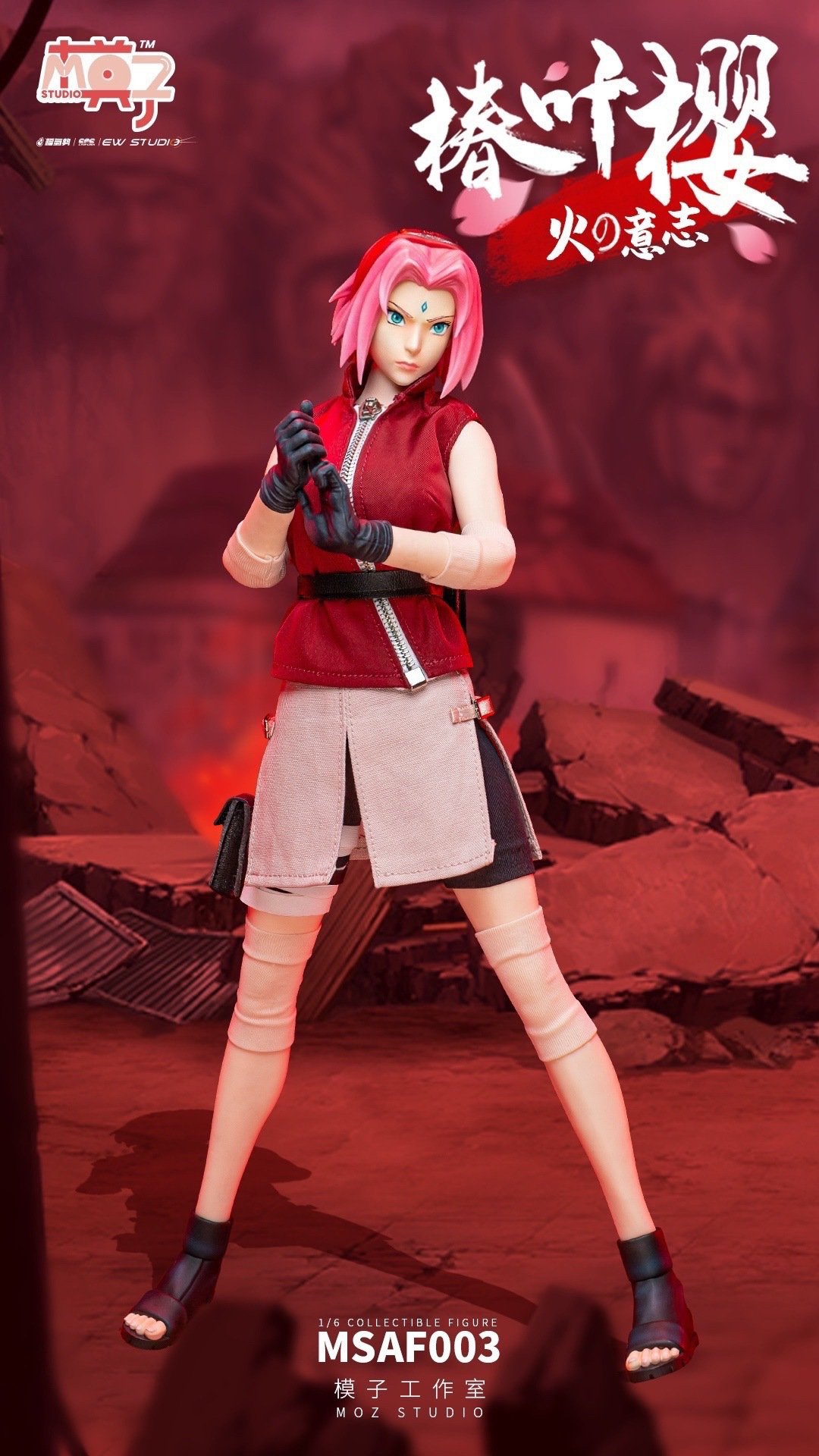 【IN STOCK】Moz Studio MSAF003 Naruto Sakura 1/6 Scale Action Figure Medical Ninja
