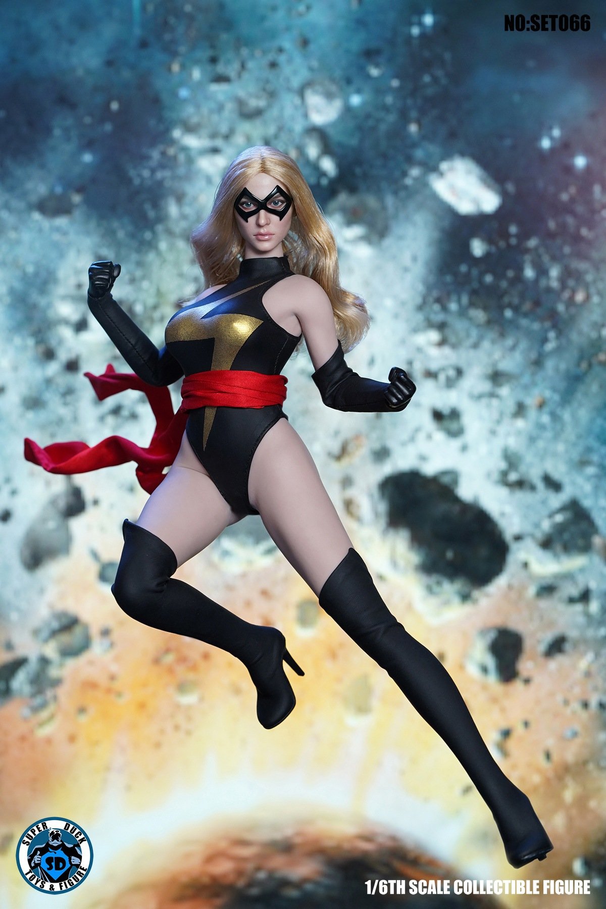 IN-Stock 1/6 Scale Ms M Head Sculpt & Outfit Set by Super Duck Toys