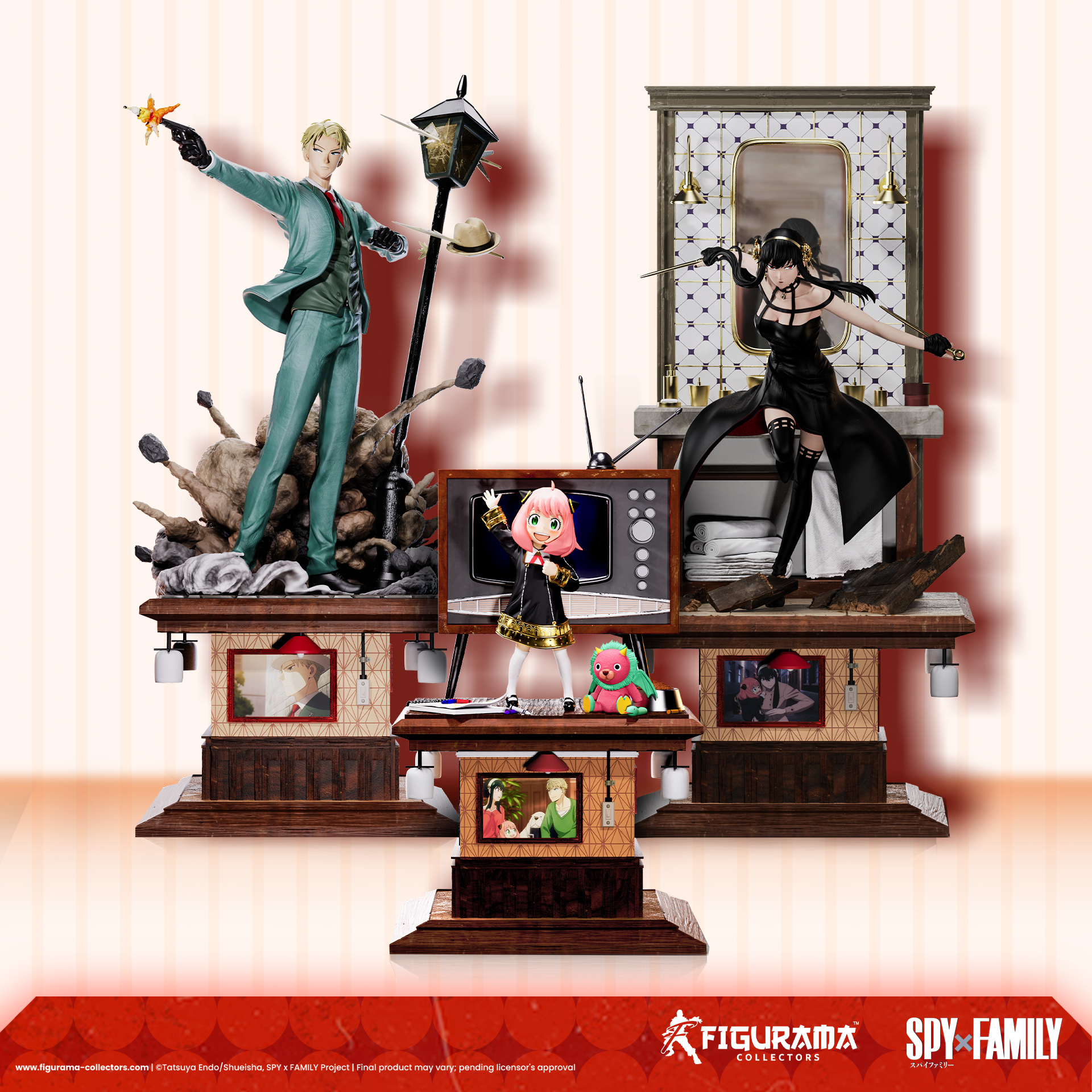 PRE-ORDER Figurama Studio - SPY×FAMILY Loid Forger & Yor Forger & Anya Forger (License) 1/8 Statue(GK)