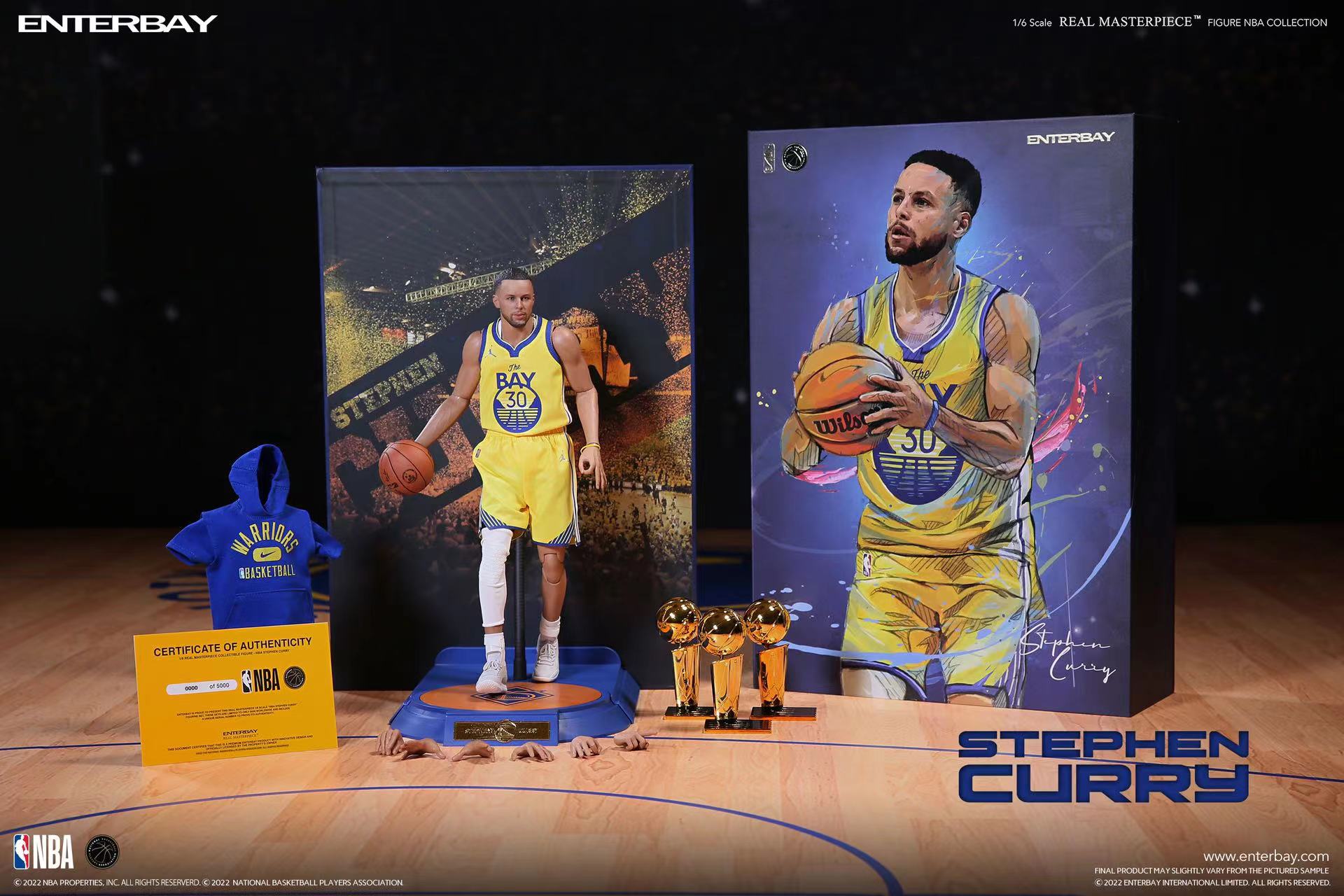 【IN STOCK】Enterbay NBA Stephen Curry 1/6 Scale RM-1086 Action Figure