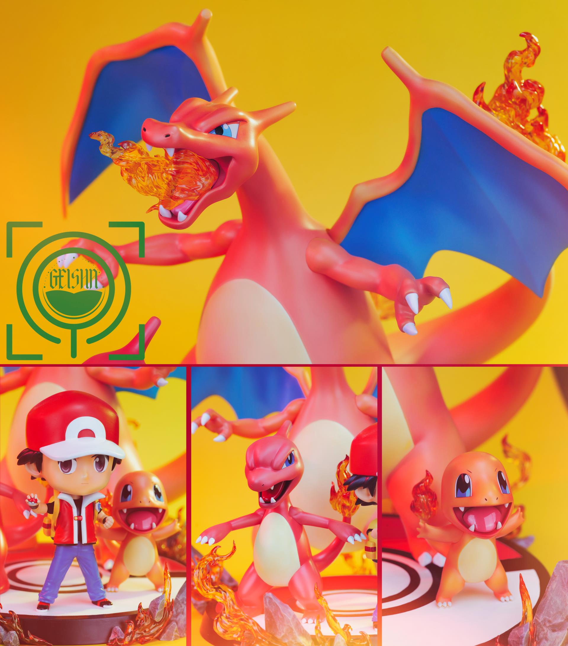 PRE-ORDER GEISHA Studio - Pokémon GB#1: Red&Charizard&Charmander&Charmeleon Statue(GK)