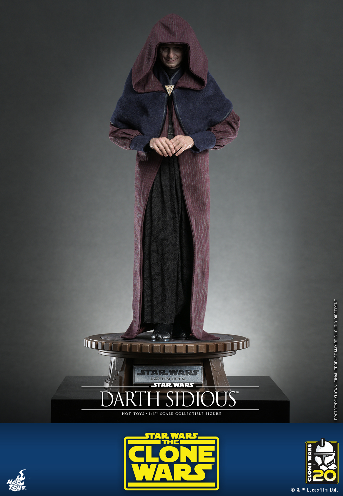 PRE-ORDER HotToys Star Wars:The Clone Wars Darth Sidious TMS102 ) 1/6 Action Figure