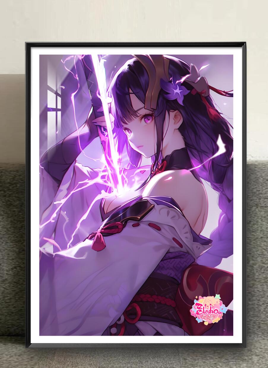 IN-STOCK AMHS Studio - Genshin Impact - Decorative Painting of Raiden Shogun Painting Scene