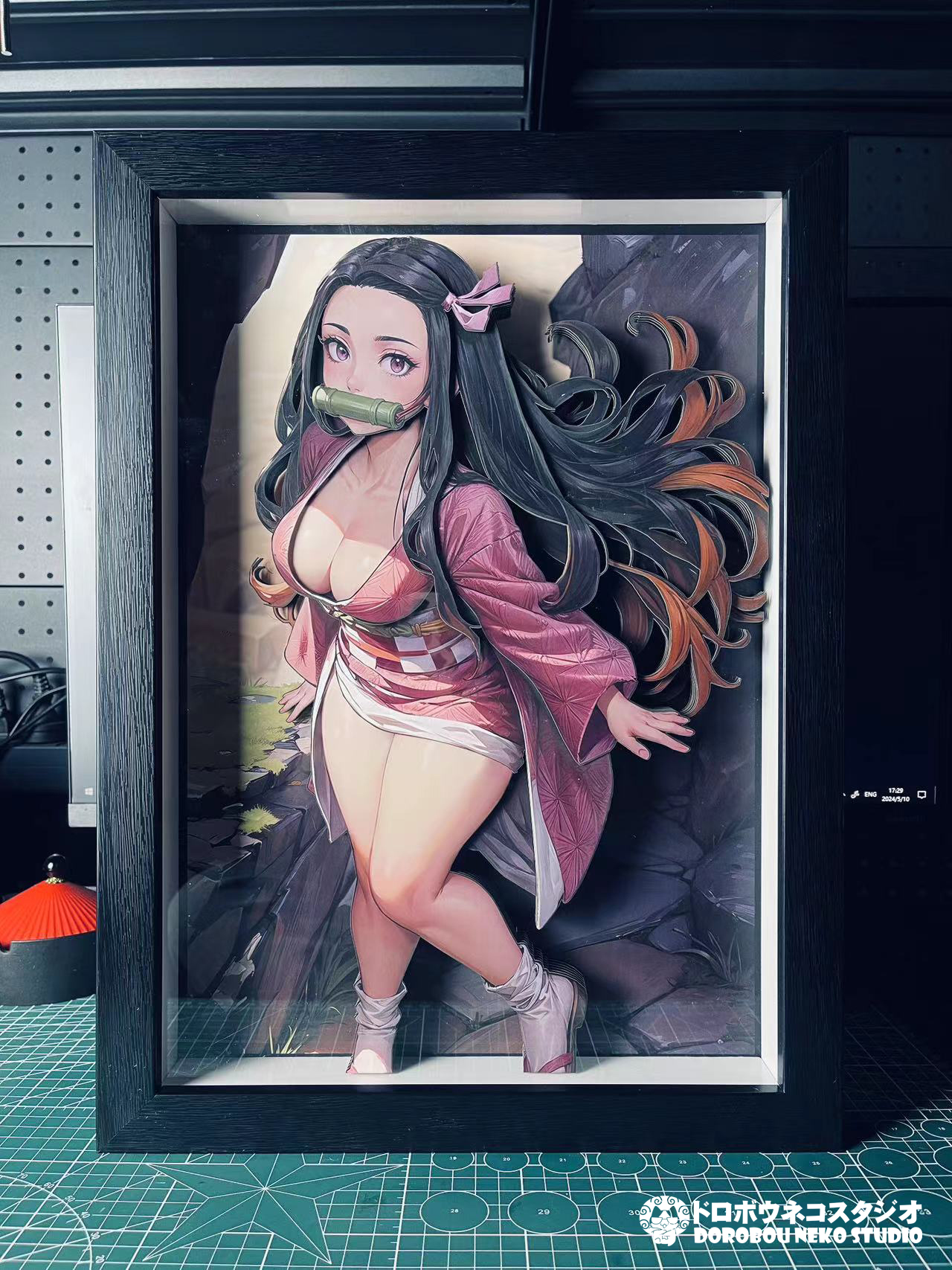 Dorobou Neko Studio - Demon Slayer: Kimetsu No Yaiba DSMG-062 Nezuko Kamado 3D Decorative Painting Scene (Adult 18+)