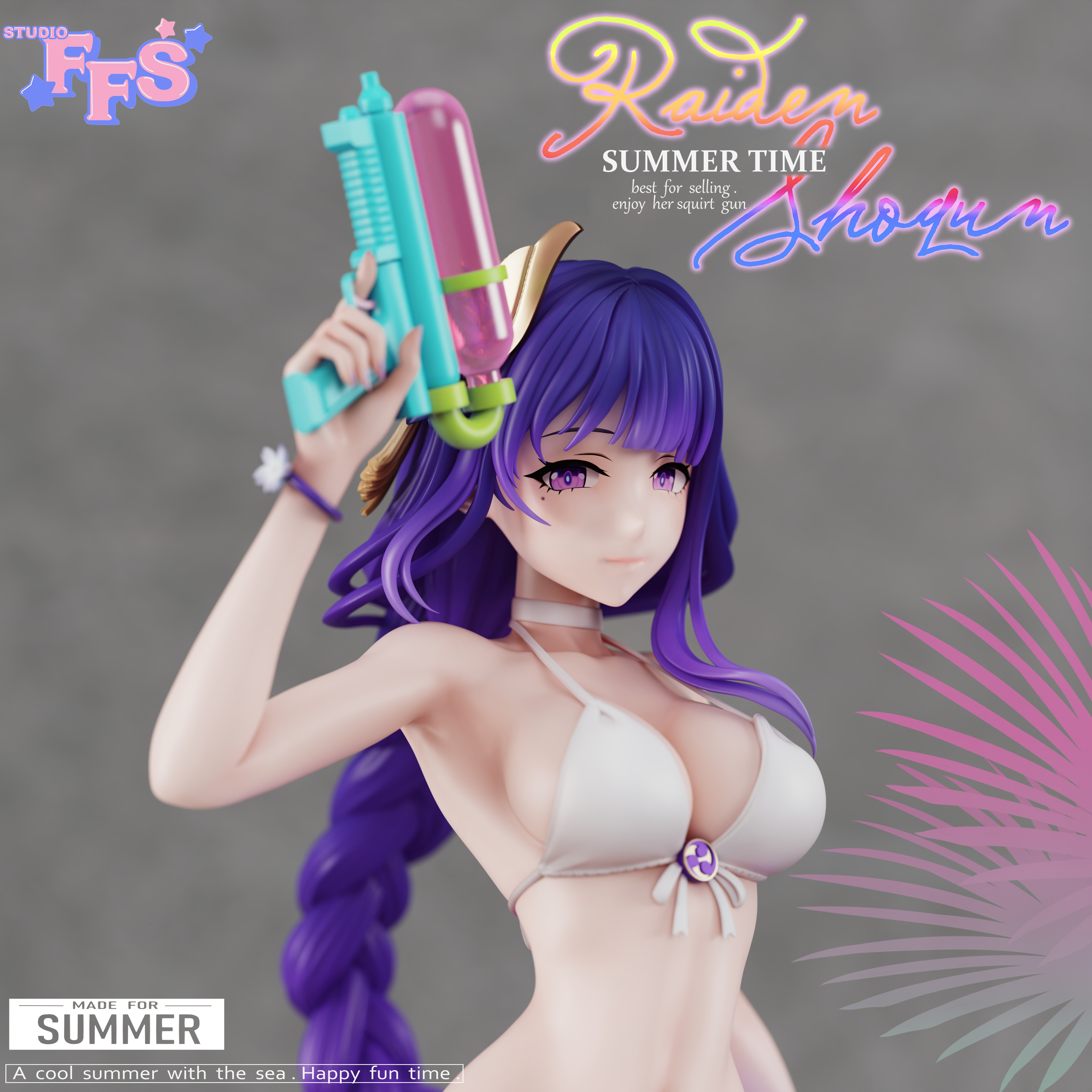 PRE-ORDER FFS Studio - Genshin Impact Swimwear Series Raiden Shogun & Yae Miko 1/6 Statue(GK)