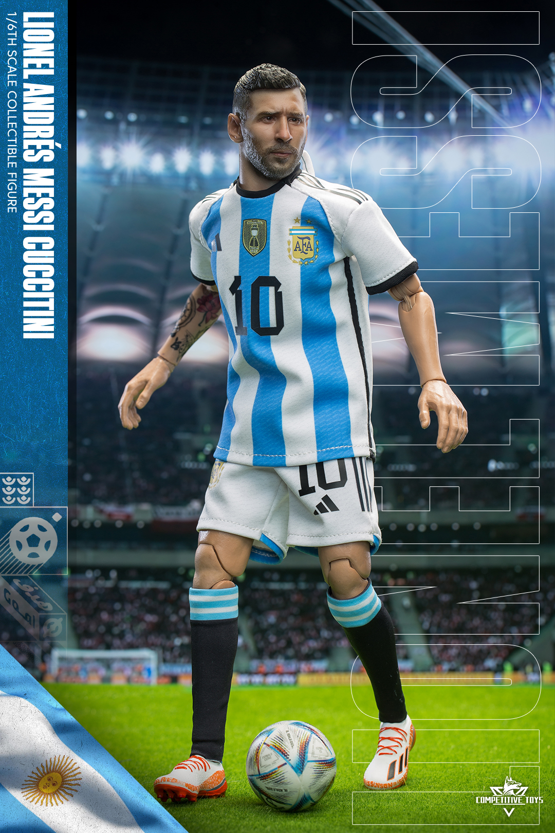 IN-STOCK Competitive Toys Com001 1/6 Action Figure 2022 World Cup Messi