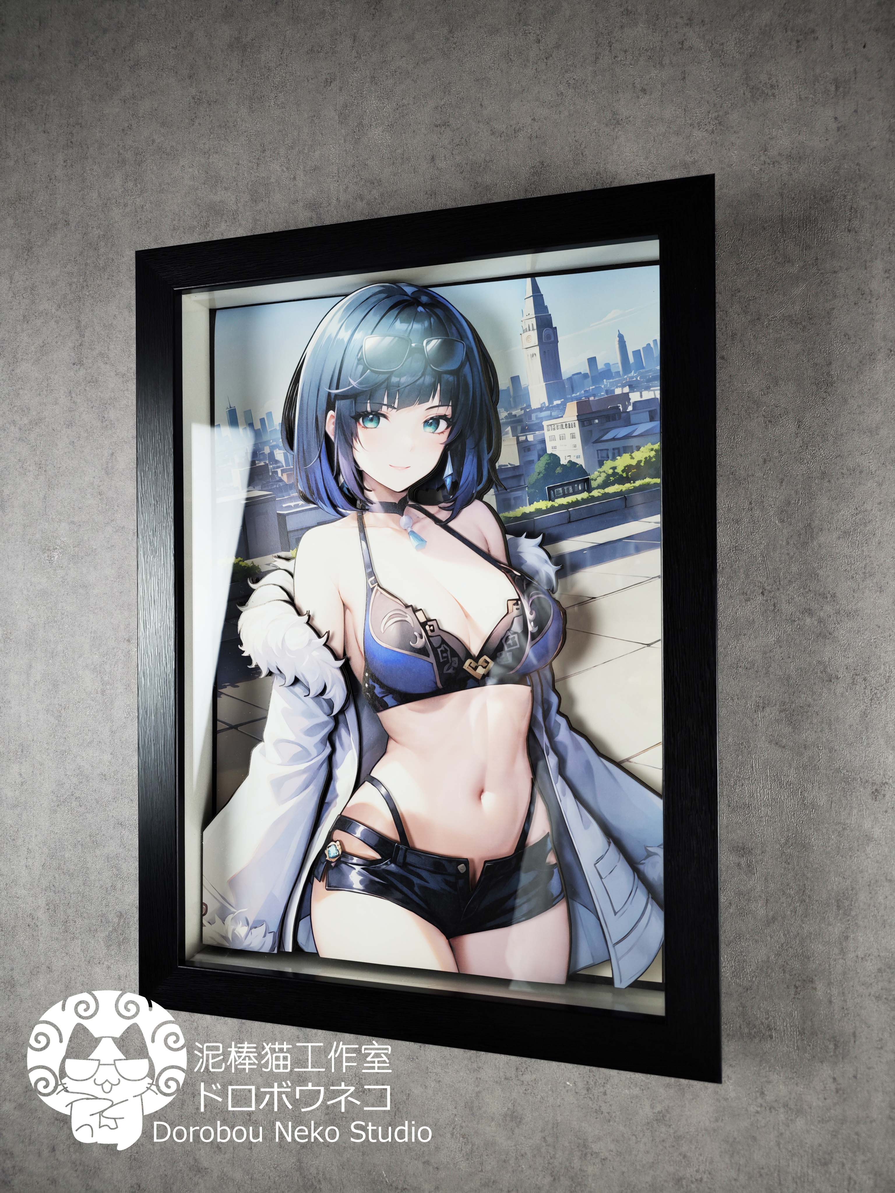 PRE-ORDER Dorobou Neko Studio - Genshin Impact -Yelan 3D Cast Off Poster Frame (DSRL-015) Painting Scence (Adult 18+